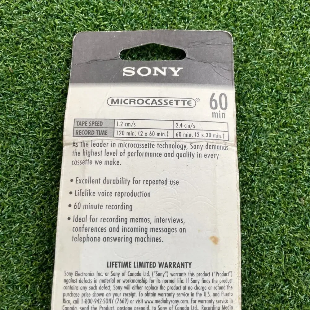 Sony 3mc-60 Microcassette  60 Minutes 3-pack Sealed